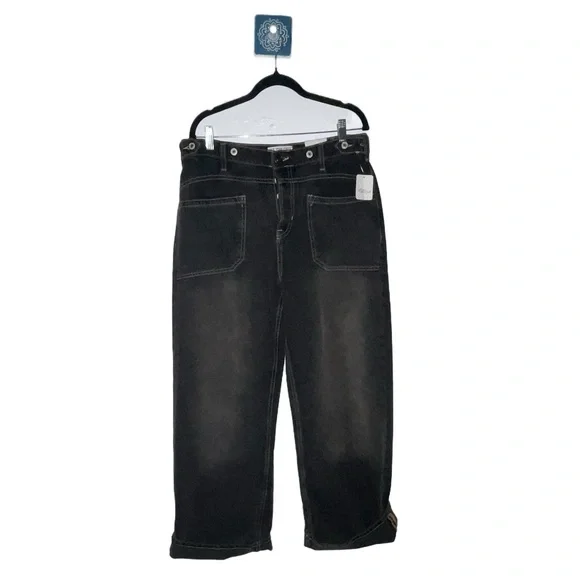 FREE PEOPLE WE THE FREE palmer cuffed jeans in chalkboard NWT 29 - Picture 6 of 17